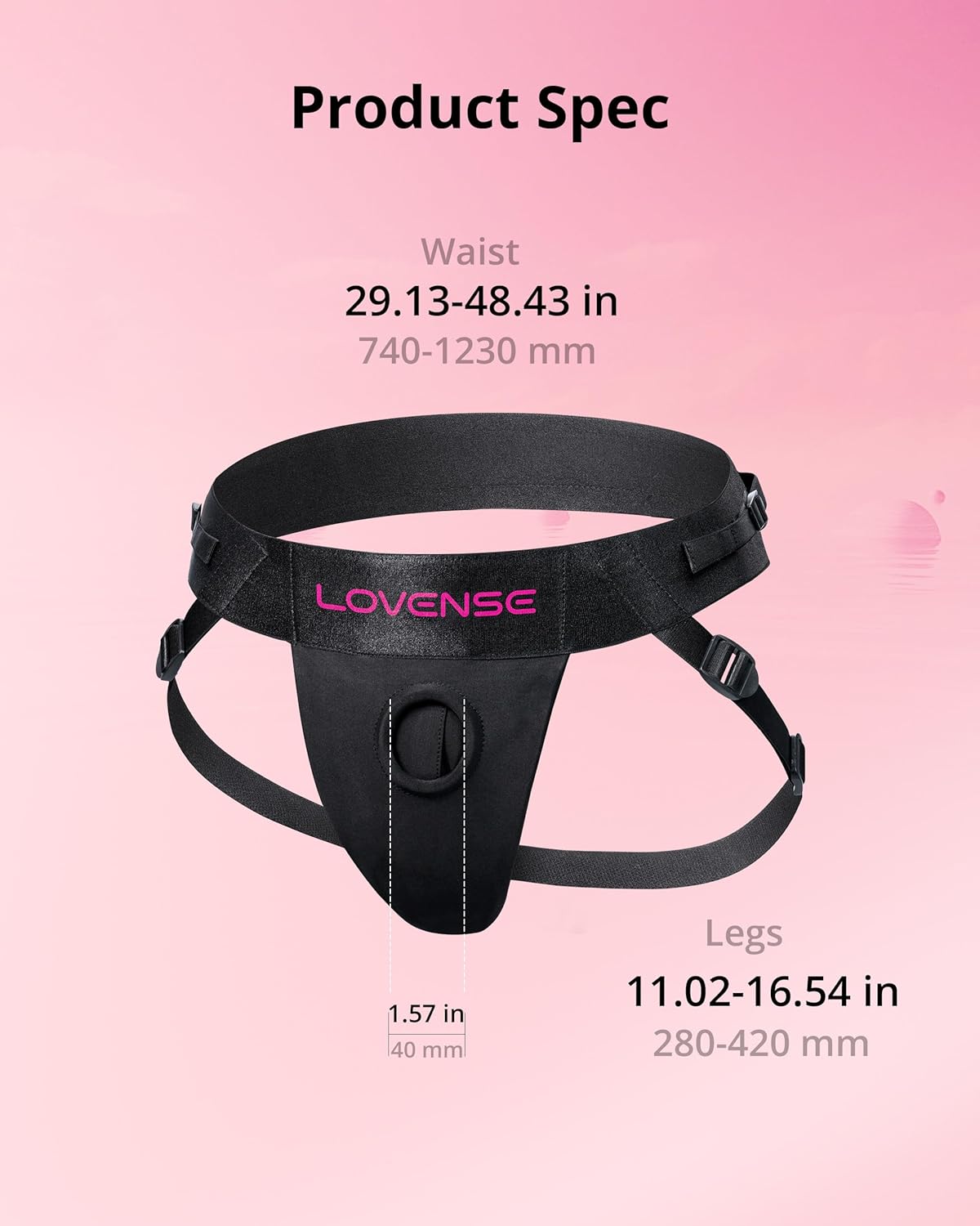 LOVENSE Lapis Strapless Strap on Dildos Double-Ended G Spot Vibrator Adult Toy for Couple Pegging+LOVENSE Harness Belt for Lapis Strapless Strap-On