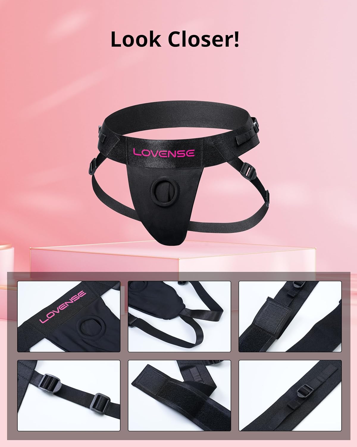 LOVENSE Lapis Strapless Strap on Dildos Double-Ended G Spot Vibrator Adult Toy for Couple Pegging+LOVENSE Harness Belt for Lapis Strapless Strap-On